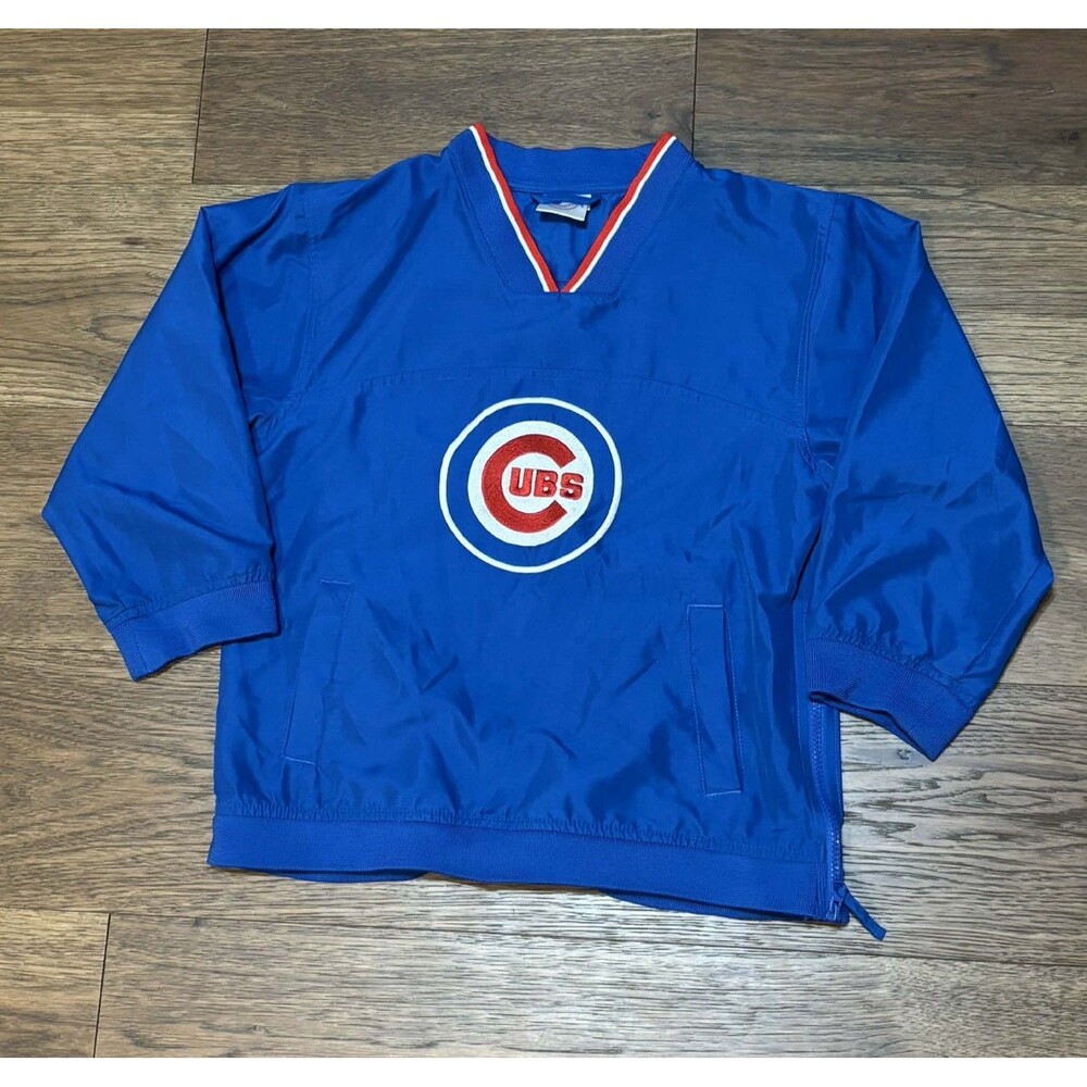 Chicago Cubs Windbreaker Jacket Lightweight MLB Baseball Youth Size Medium 8/10